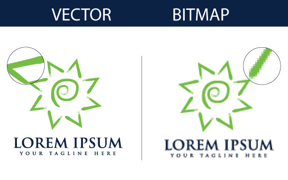 Vector vs bitmap example